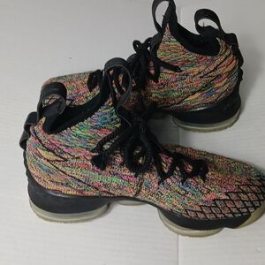 Nike LeBron 15 "Four Horsemen" in a multi-color BattleKnit upper with black